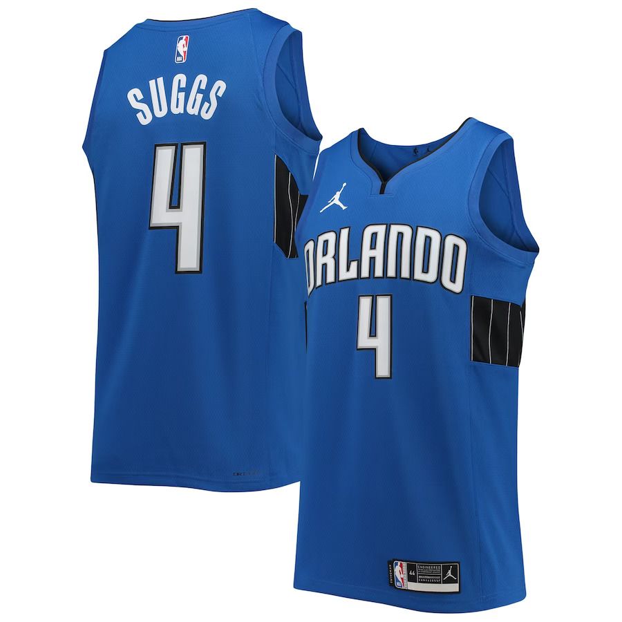 Men Orlando Magic 4 Jalen Suggs Jordan Brand Blue Swingman NBA Jersey